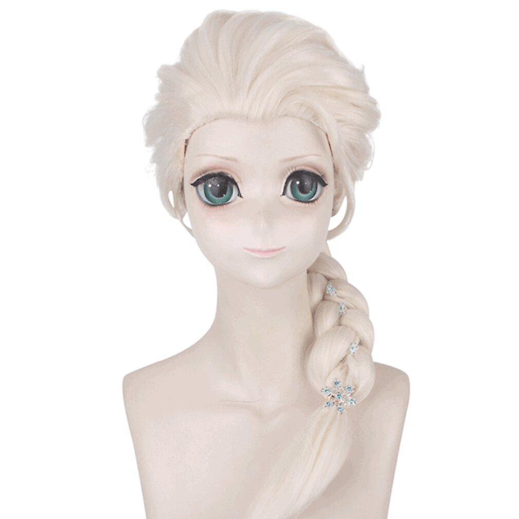 Wigs frozen anime wigs elsa braided synthetic hair wigs