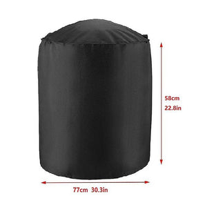 Outdoor furniture covers homemiyn outdoor bbq stove round covers anti-dust cover waterproof d77*58cm black