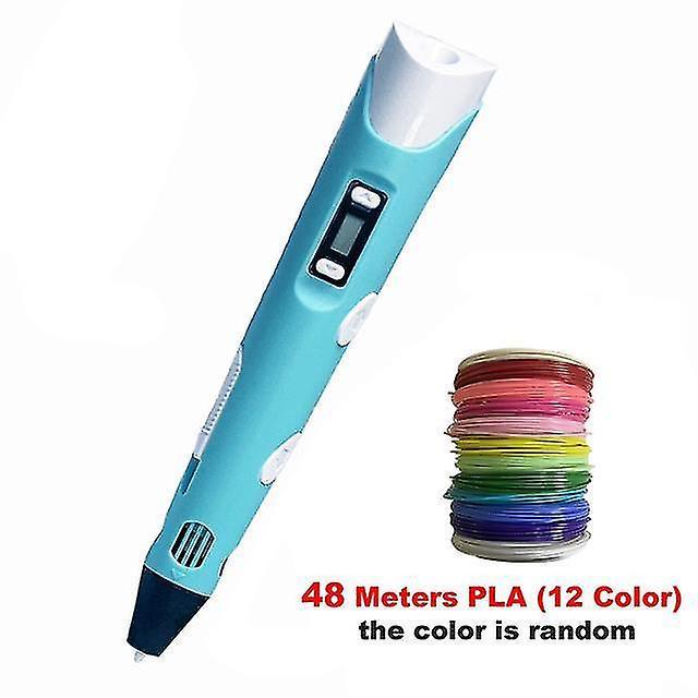 3D Printers 3D printing pen diy drawing pen with lcd display 3d pen with 12 colors 100 meter pla fil