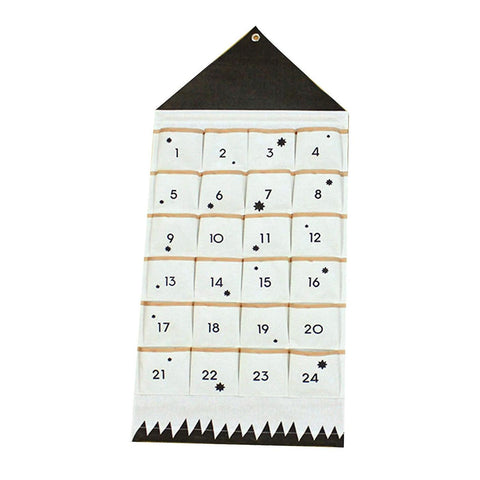 Christmas gift kids As shown 24 Pockets Fabric Calendar To Hanging Xmas Ornaments Party Advent Draws