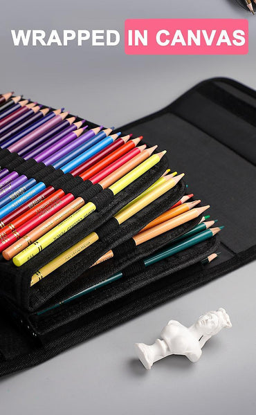 Writing pencils 48 water color oil color pencils with storage bag wood soft color pencil