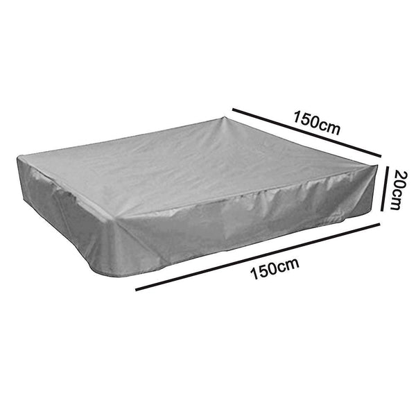 150x150x20cm Grey Waterproof Sandpit Cover Tarpaulin Sandpit Cover Toy Sandpit Cover Outdoor Furniture Covers