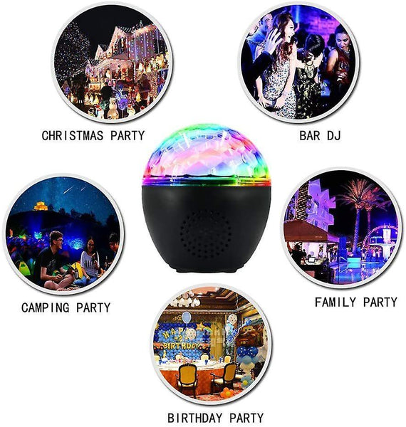 Christmas gift kids Disco Lights Sound Activated Party Lamp Bluetooth Speaker 1.2M Remote Control Pa