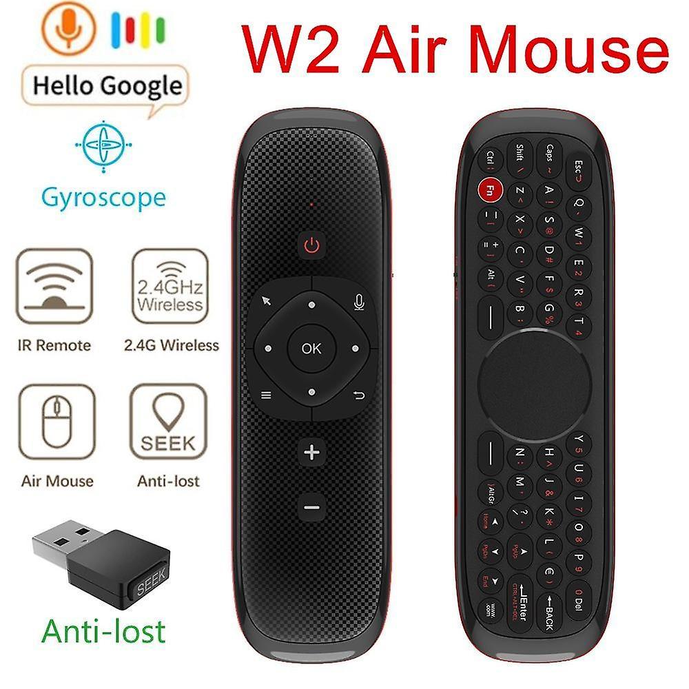 Remote controls w2 air mouse voice remote control microphone wireless mini keyboard gyroscope sensing