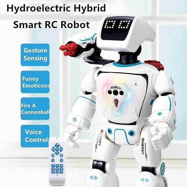 Robotic Toys Remote Control Intelligent Smart Robot Touch Launch Bullet RC Robot Child Christmas gif