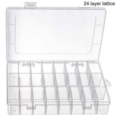 24 grid Adjustable Jewelry Organizer Box Container Storage Desk Organizers