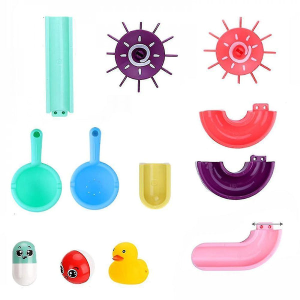 Bath toys children's bath toy set-track slide 24 pcs