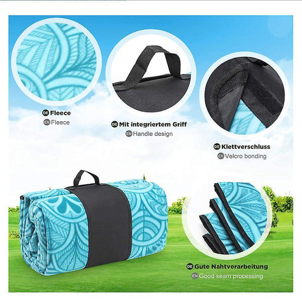 200 X 200cm Portable Foldable Waterproof Picnic Mat/blanket For Camping Garden Beach With Large Handles Picnic Blankets