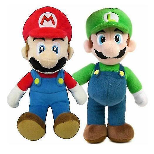 Stuffed Animals 2pcs Super Mario Bros Plush Doll Mario Luigi Soft Stuffed Animal Teddy Toy Kids Chri