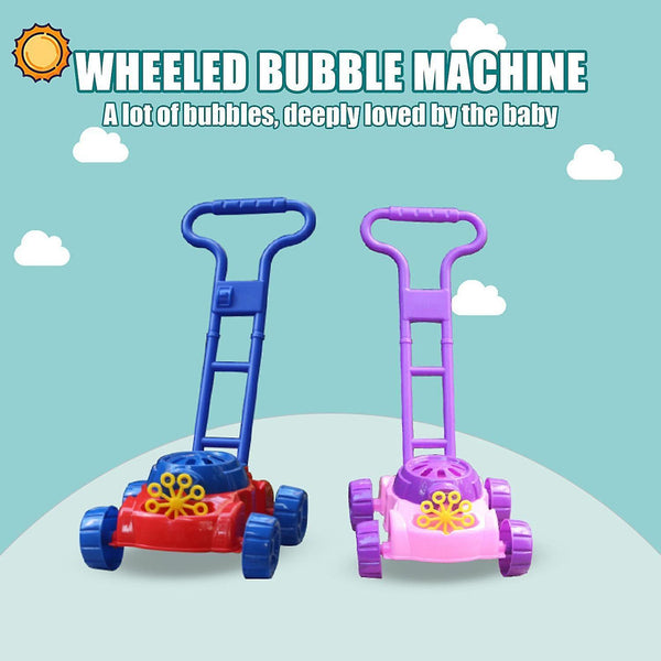 Bubble Blowing Toys Bubble Machine Toys For Boys Girls  Bubble Lawn Mower With 118ml Bubble Solution