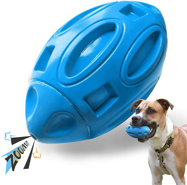 Squeaky Dog Toys For Aggressive Chewers: Rubber Puppy Chew Ball With Squeaker Almost Indestructible And Durable Pet Toy For Medium And Large Breed Dog Toys