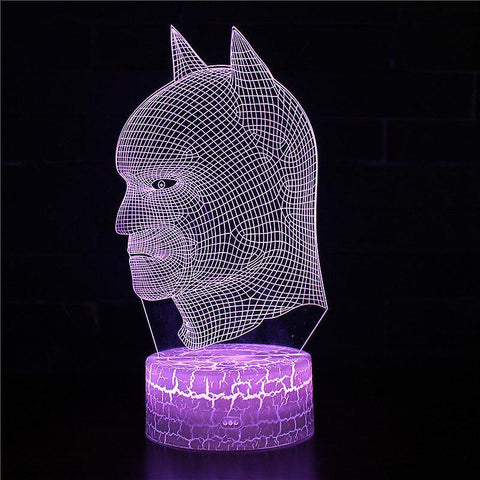 Christmas gift kids 3D Lamp 7 color Change Touch Light USB Remote Control Art Deco Make Batman YZ292