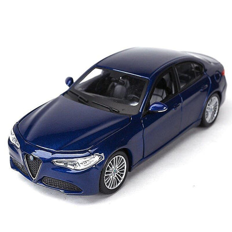 Toy Cars 1:24 Alfa Romeo Giulia Sports Car Static Die Cast Vehicles Collectible Model Car Toys Blue