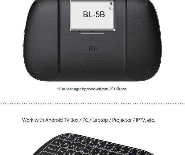 Remote controls rii i5 2.4G wireless full screen touchpad mini keyboard airmouse with scroll wheel