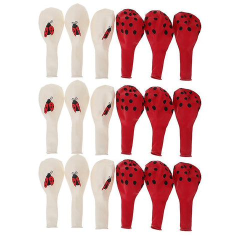 12X6CM Assorted Color Balloon Kits 28 Pcs Decorative Ladybug Prints Balloons Photo Props Balloons Balloons Props