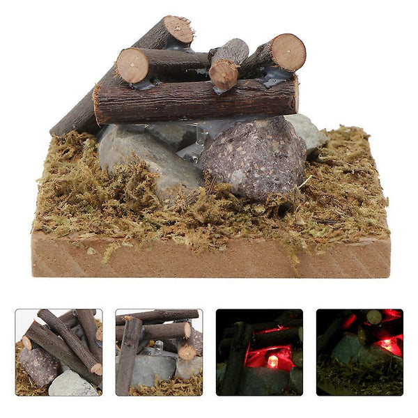 8x8cm Random Color Dollhouse Accessories 1pc Mini House Diy Bonfire Mini Outdoor Garden Scene Rural Bonfire(random Color)