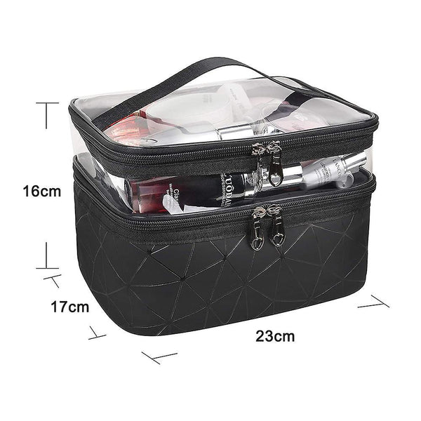 Toiletry Bag Double-layer Cosmetic Bag Transparent Large For Travel Cosmetic & Toiletry Bags