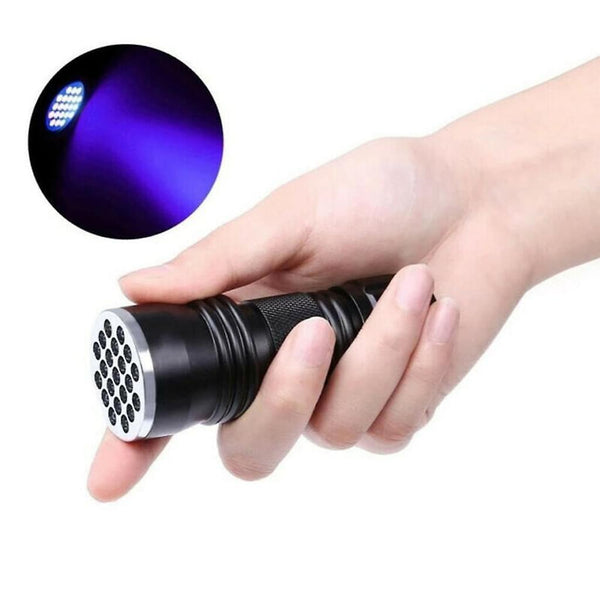 Led Uv Black Light Flashlight - Uv Black Light Flashlight - Ultraviolet Lamp With 21x Leds - Energy Efficiency Class: A - High Illumination Area Brig Flashlights & Headlamps