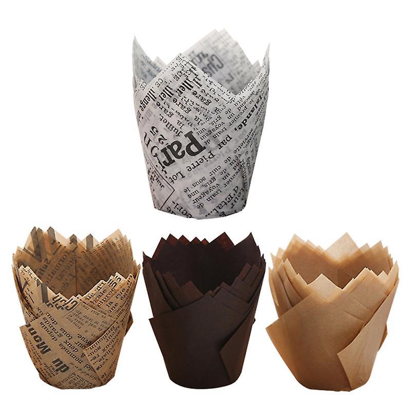 8X5CM Assorted Color Muffin & Cupcake Makers 200pcs Tulip Design Cake Trays Baking Cups Cupcake Liners Heat-resistant Cups