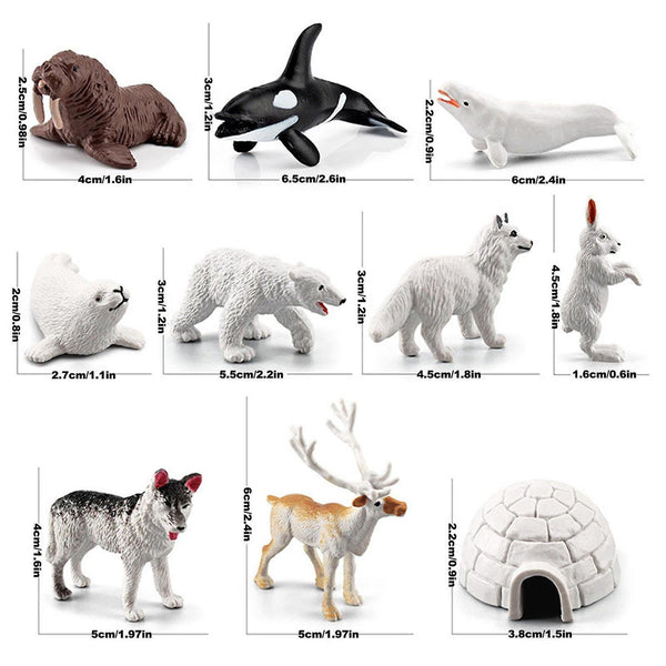 Christmas gift kids 10pc Honey Badgers Animal Toys Figurines Home Decorate Preschool Educational Arc