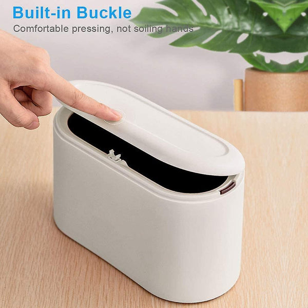 Table Trash Can With Lid Mini Trash Can Table Trash Bathroom Cosmetic Bin Table Trash Can For Kitchen Bathroom Office Desk Toilet Car Bed Od Trash Cans & Wastebaskets