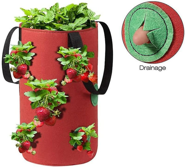 Strawberry Planting Bag 4 Pieces Planting Bag Grow Bag Planting Bag Plant Cages & Supports