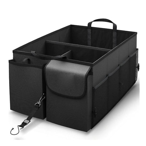 Auto Car Boot Organiser robust Collapsible multi-compartment Car Trunk Organizer Box Adjustable Straps & Handles essential Car Accessories Storage Cabinets & Lockers