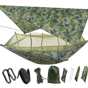 Hammocks camping hammock portable travel hammock double camping hammock with mosquito net and rain fly for