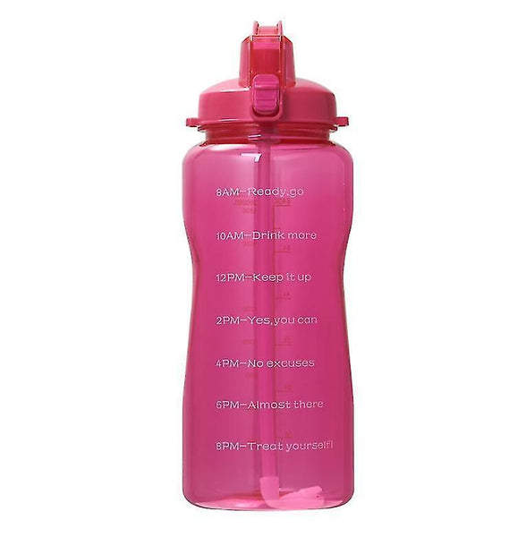 Water bottles outdoor water bottle large capacity sports water bottles lifting belt bounce cover with straw purple