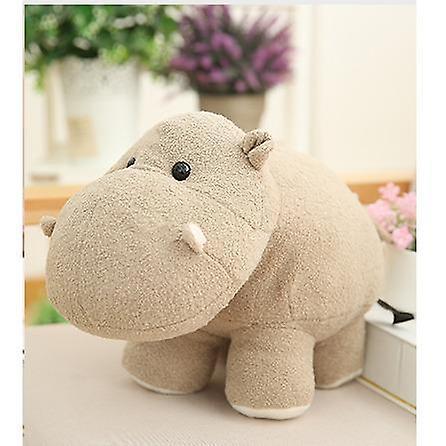 Stuffed Animals 20cm Mini Head Hippo Elephant Plush Toy Soft Cartoon Animal Hippopotamus Stuffed Dol