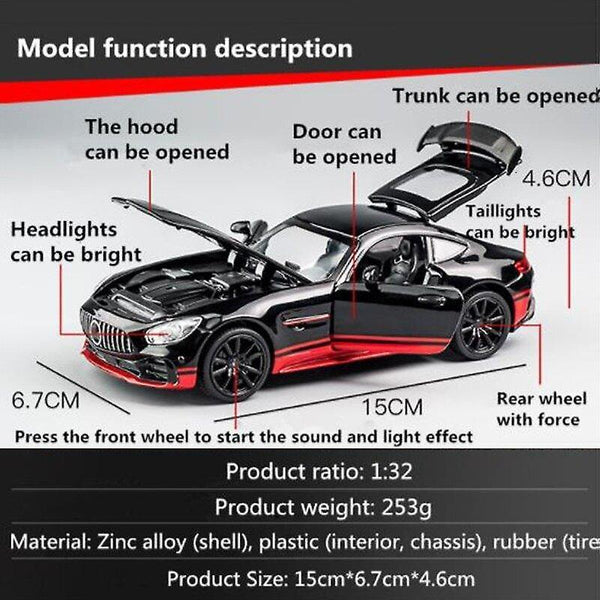 Toy Cars 1/32 Alloy Sport AMG GTR Pull Back Toy Models