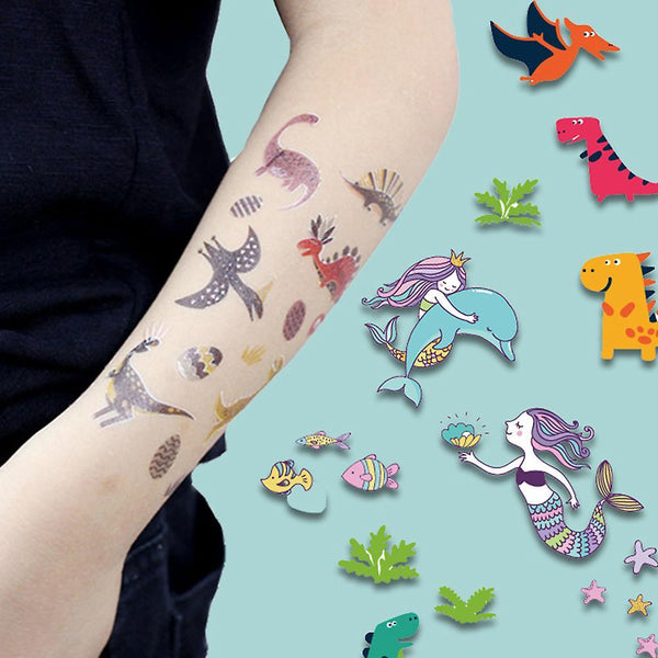 3d Girls Boys Temporary Tattoos For Kids Party Favor Birthday Decoration Tattoo Set Children Face Temporary Stickers Waterproof Arm Hand Diy Fake Tato Tattooing Inks