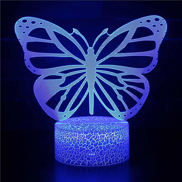 Christmas gift kids 16 color kids remote LED Touch Lamp night light Butterfly