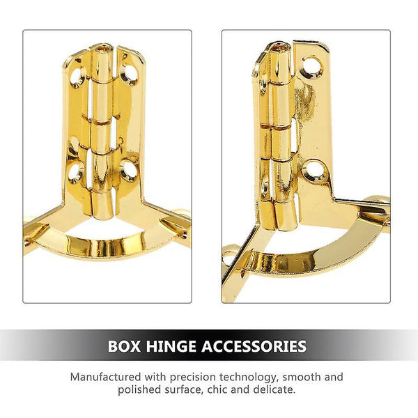 4.1x4.1cm Golden Hinges 10pcs Wood Box Hinge Household Hardwares Practical Box Hinge Accessories