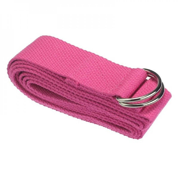 Yoga mat bags straps 1.8Mx3.8Cm yoga strap adjustable d-ring durable cotton exercise straps buckle purple