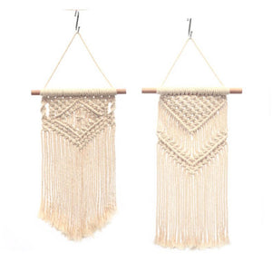 2 Pcs Wall Hanging Decor Woven Wall Art Macrame Tapestry Home Decoration For Apartment Bedroom Nursery Gallery Decorative Tapestries