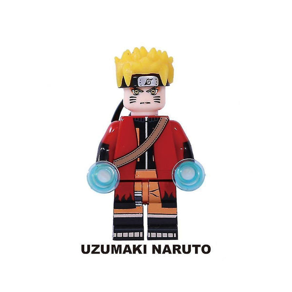 Action Toy Figures 8Pc Naruto Uzumaki Naruto Assembled Minifigure Children's Building Block Toys