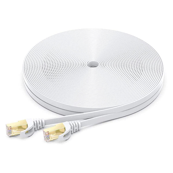 10m White Cat 7 Ethernet Cable 10gbit / S 600mhz Lan Cable Flat Network Cable Hubs & Switches