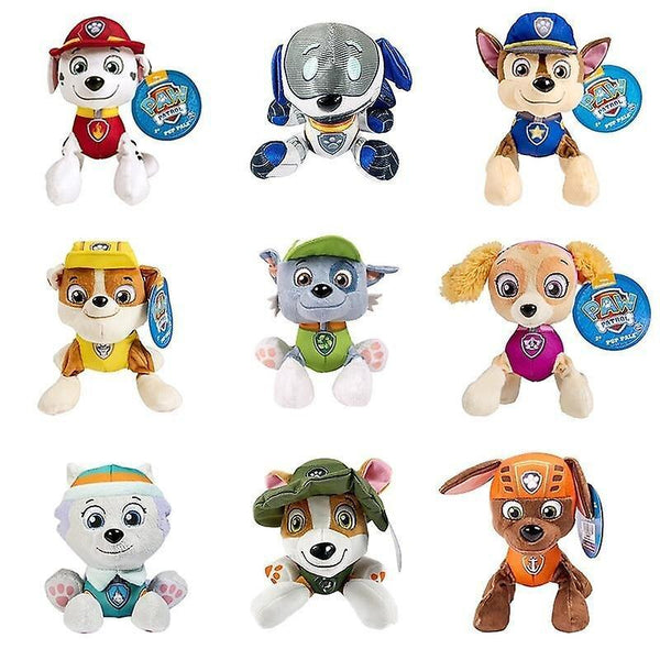 Stuffed Animals 4 20 cm paw patrol plush toy - Ryder  Marshall  Chase  Skye  Everest Tracker  Robo D