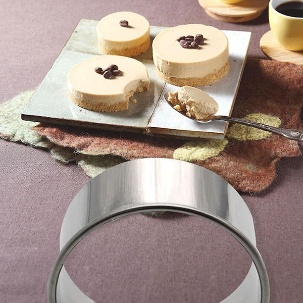 Kitchen Molds 12pcs/set Stainless Steel Round Cookie Biscuit Cutters Circle Pastry Cutters Metal Bak