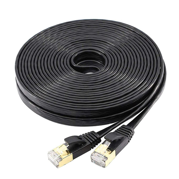 5m Black Cat 7 Ethernet Cable 10gbit / S 600mhz Lan Cable Flat Network Cable Hubs & Switches