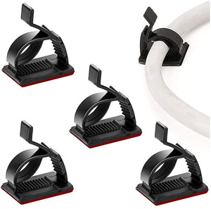 100 Pcs Self Adhesive Cable Management Clips Adjustable Cable Organizers Sticky Wire Clips Cord Holder For Tv Pc Laptop Ethernet Cable Desktop Home O Wire & Cable Sleeves