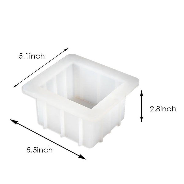 Cake pans molds silicone square soap mold white bake mould