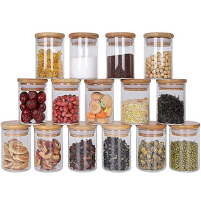 Storage Jars Glass Spice Jars Airtight Glass Containers Made Of Glass Jars With Lid Set Storage Jars Set Glass Storage Kitchen Tea Spice Jars Serving Pitchers & Carafes