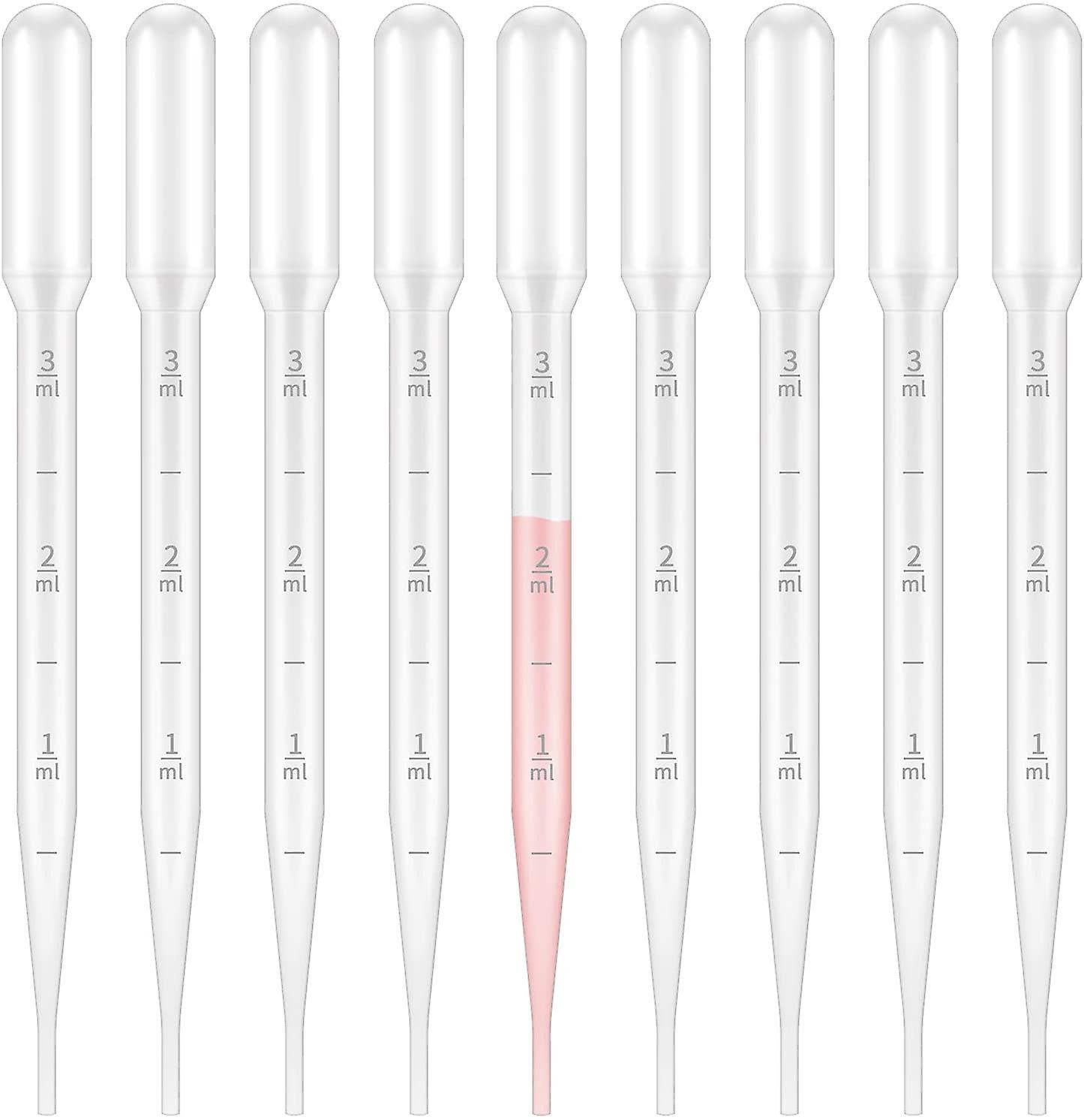 100 Pieces 3ml Pasteur Pipette Disposable Pipette For Laboratory Pipettes