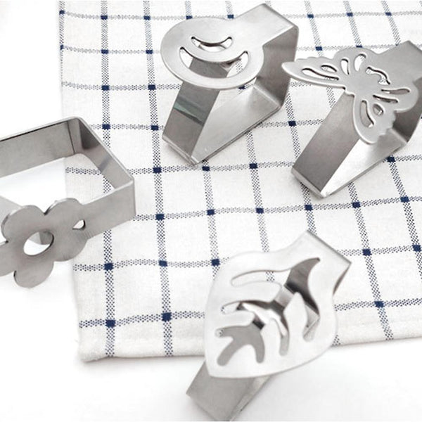 4pcs Stainless Steel Silver Thickened Strong Cloth Clip tablecloth Clamp Holder Table Cover Clamps Table Cloth Clips Holders For Outdoor And Indoor Tablecloth Clips & Weights