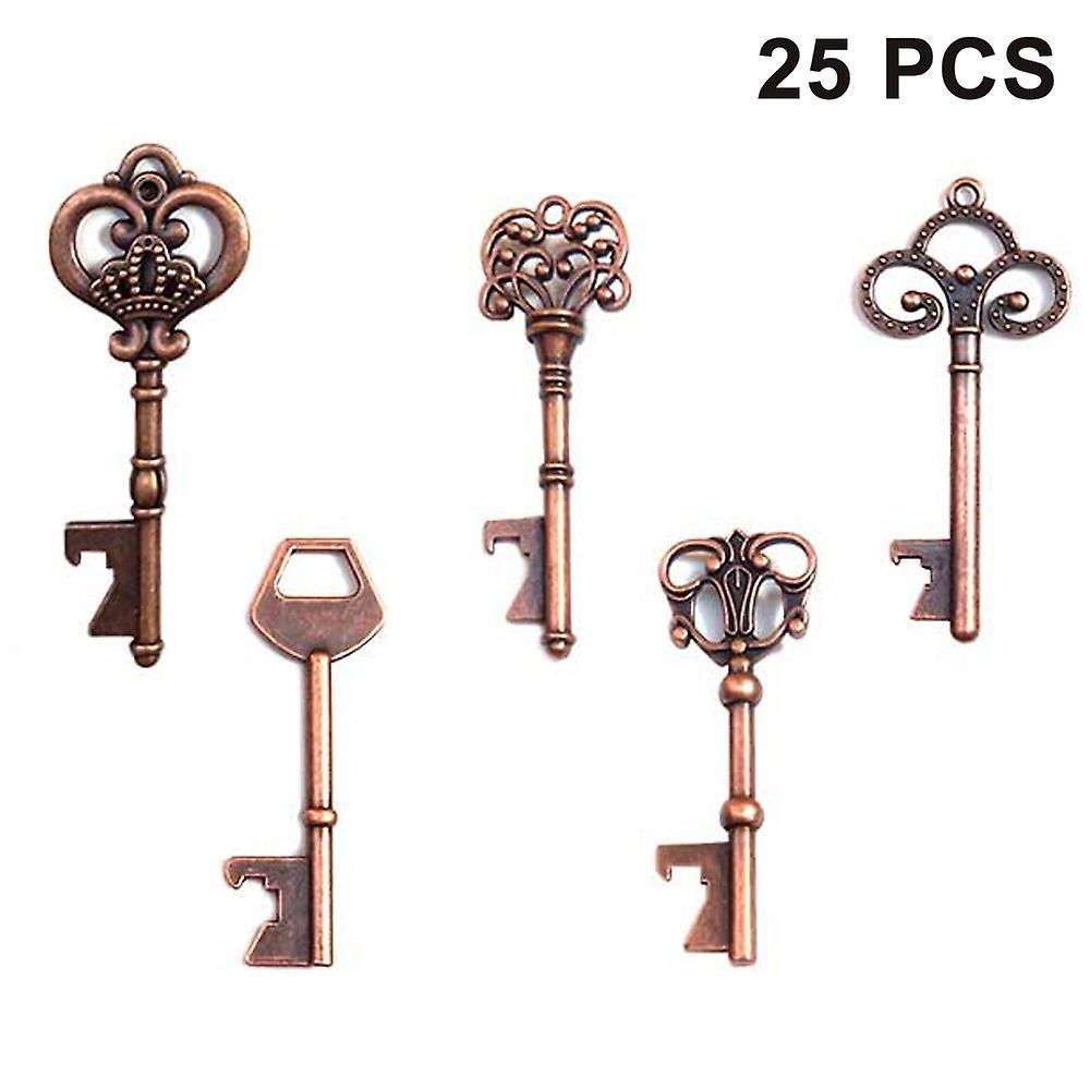 25 Pcs Key Bottle Openers For Favors Antique Rustic Party Decoration Can Openers