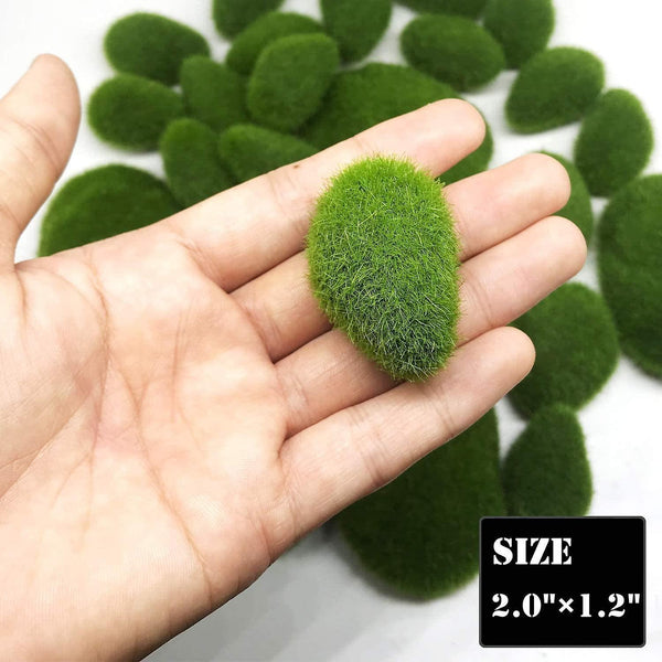 30 Pieces Series 3 Sizes Decorative Artificial Moss Rocks Green Moss Balls For Garden Flower Arrangements And Crafts Artificial Flora