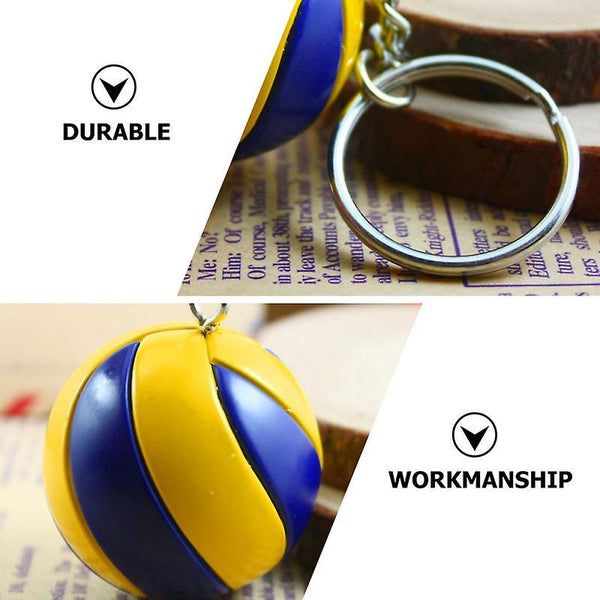 10X3.8X3.8CM unisex Keychains 2pcs Key Chains Volleyball Model Key Rings Lovely Key Chains For Decors