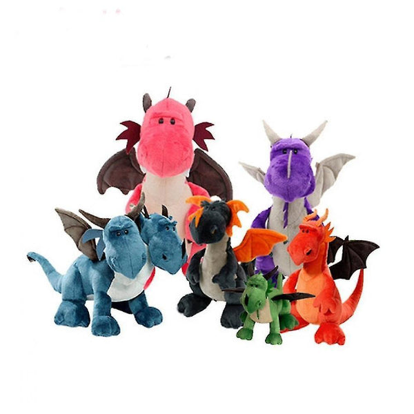 Action toy figures 35cm dinosaur plush toys double-headed animals stuffed dolls cartonn anime two head dragon for